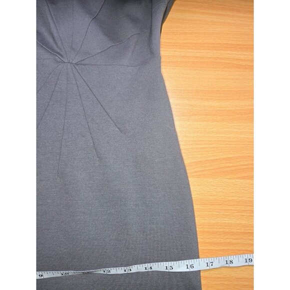 Banana Republic Womens Dress 2 Gray Flattering Sexy Classic Deep V-Neck Stretch - Picture 10 of 14